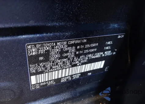 2024 Toyota Venza Limited из США, поврежденный, VIN JTEAAAAH5RJ184835